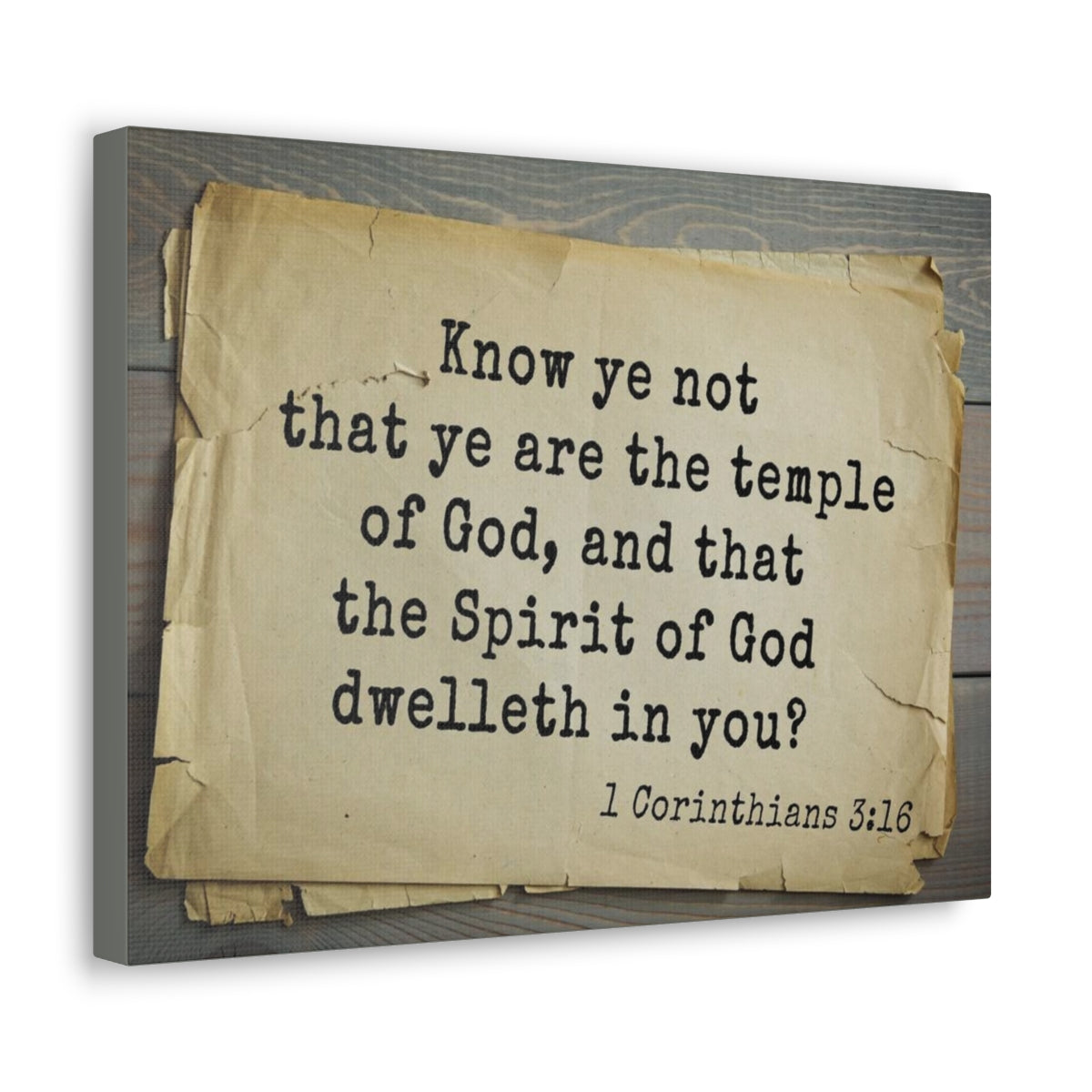 Scripture Walls Spirit Of God 1Corinthians 3:16 Bible Verse Canvas Christian Wall Art Bible Verse Print Ready To Hang Unframed-Express Your Love Gifts