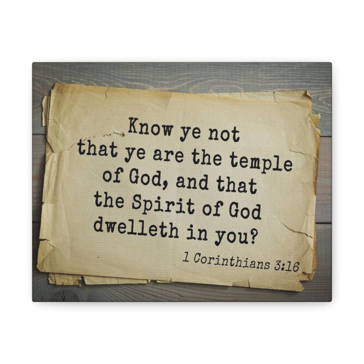Scripture Walls Spirit Of God 1Corinthians 3:16 Bible Verse Canvas Christian Wall Art Bible Verse Print Ready To Hang Unframed-Express Your Love Gifts