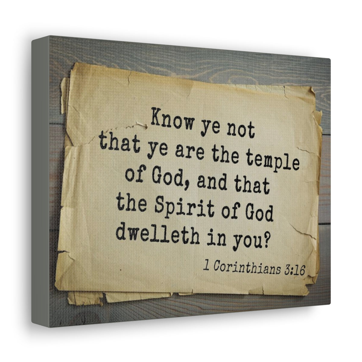 Scripture Walls Spirit Of God 1Corinthians 3:16 Bible Verse Canvas Christian Wall Art Bible Verse Print Ready To Hang Unframed-Express Your Love Gifts
