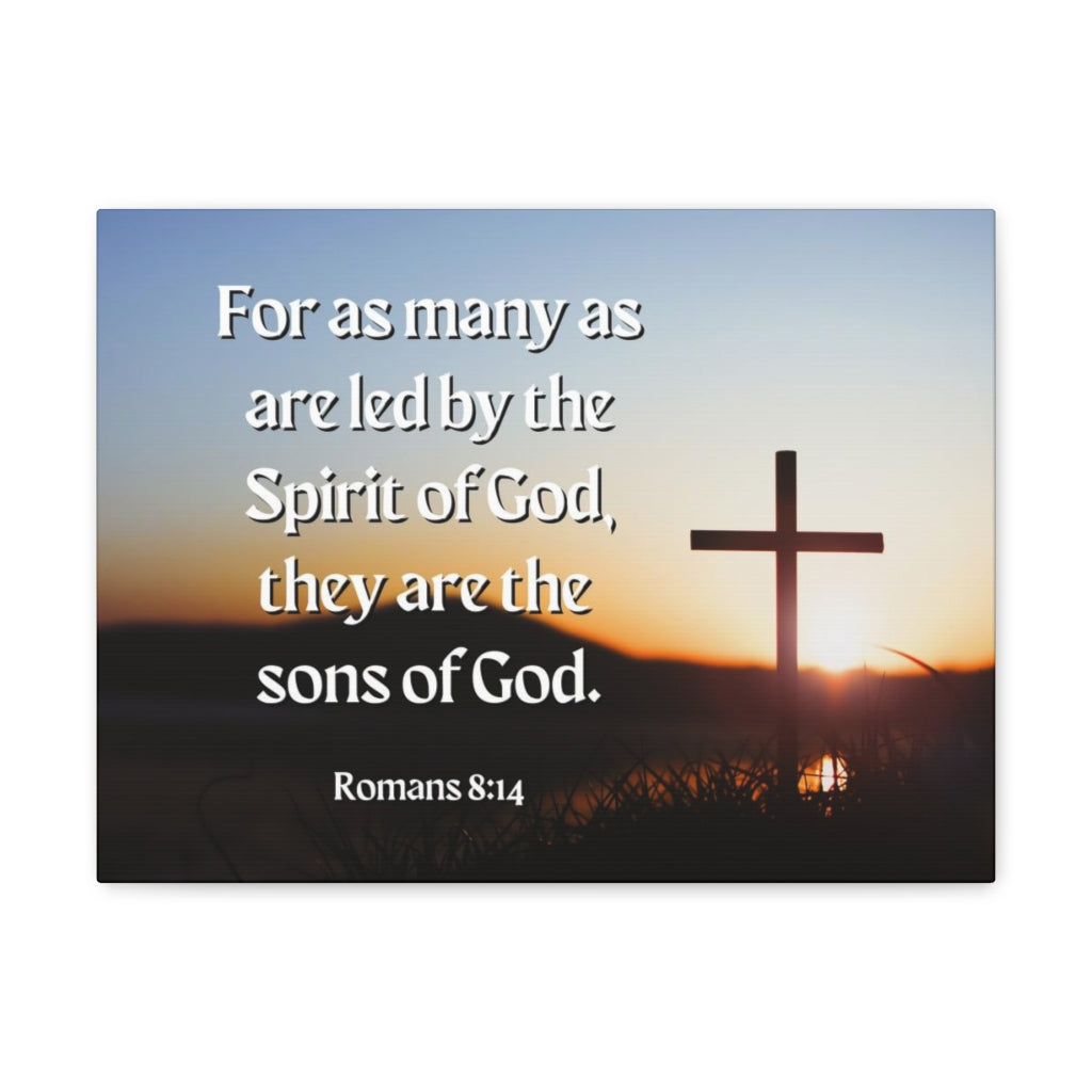 Scripture Walls Spirit Of God Romans 8:14 Bible Verse Canvas Christian Wall Art Ready to Hang Unframed-Express Your Love Gifts