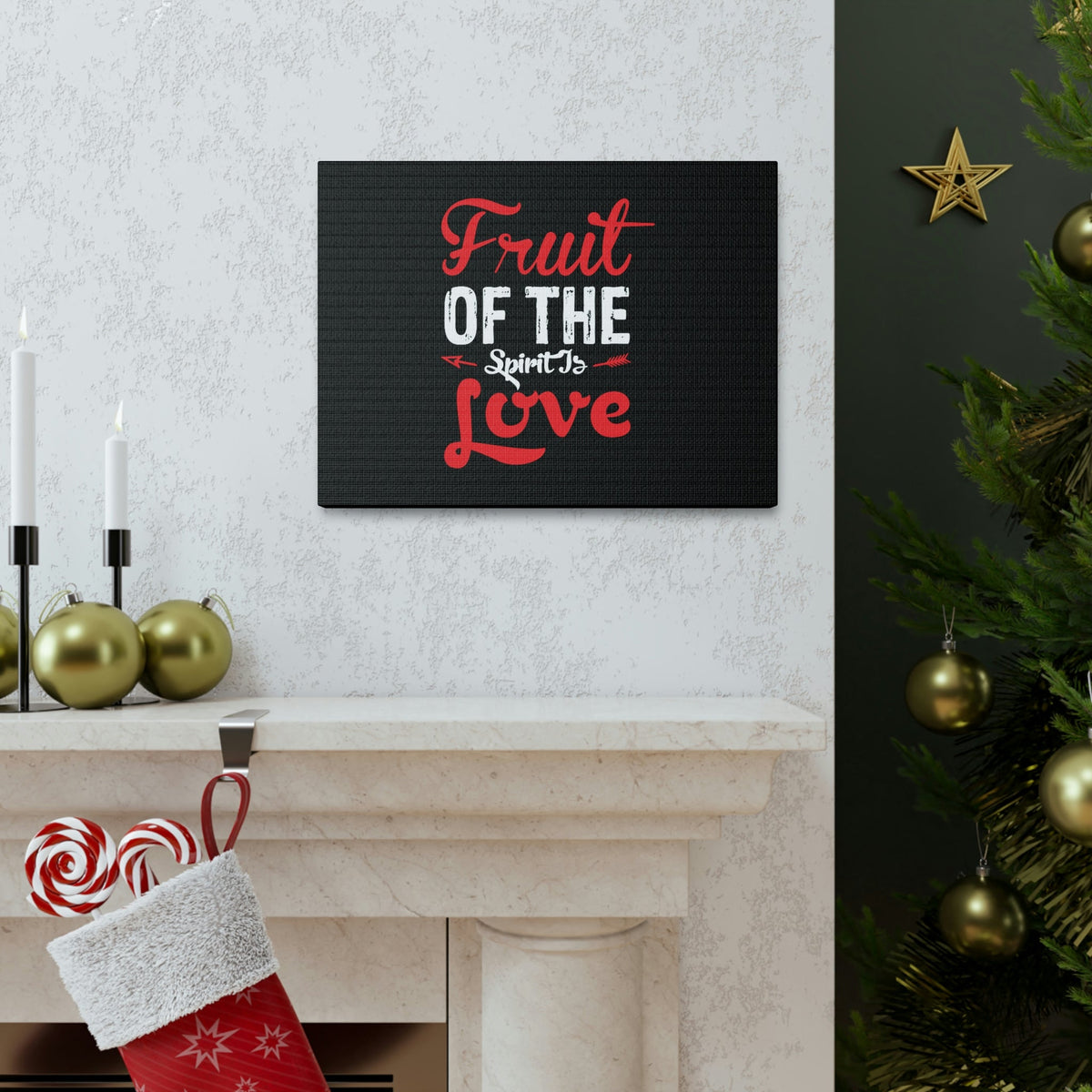 Scripture Walls Spirit Of Love Galatians 5:22 Red Christian Wall Art Bible Verse Print Ready to Hang Unframed-Express Your Love Gifts