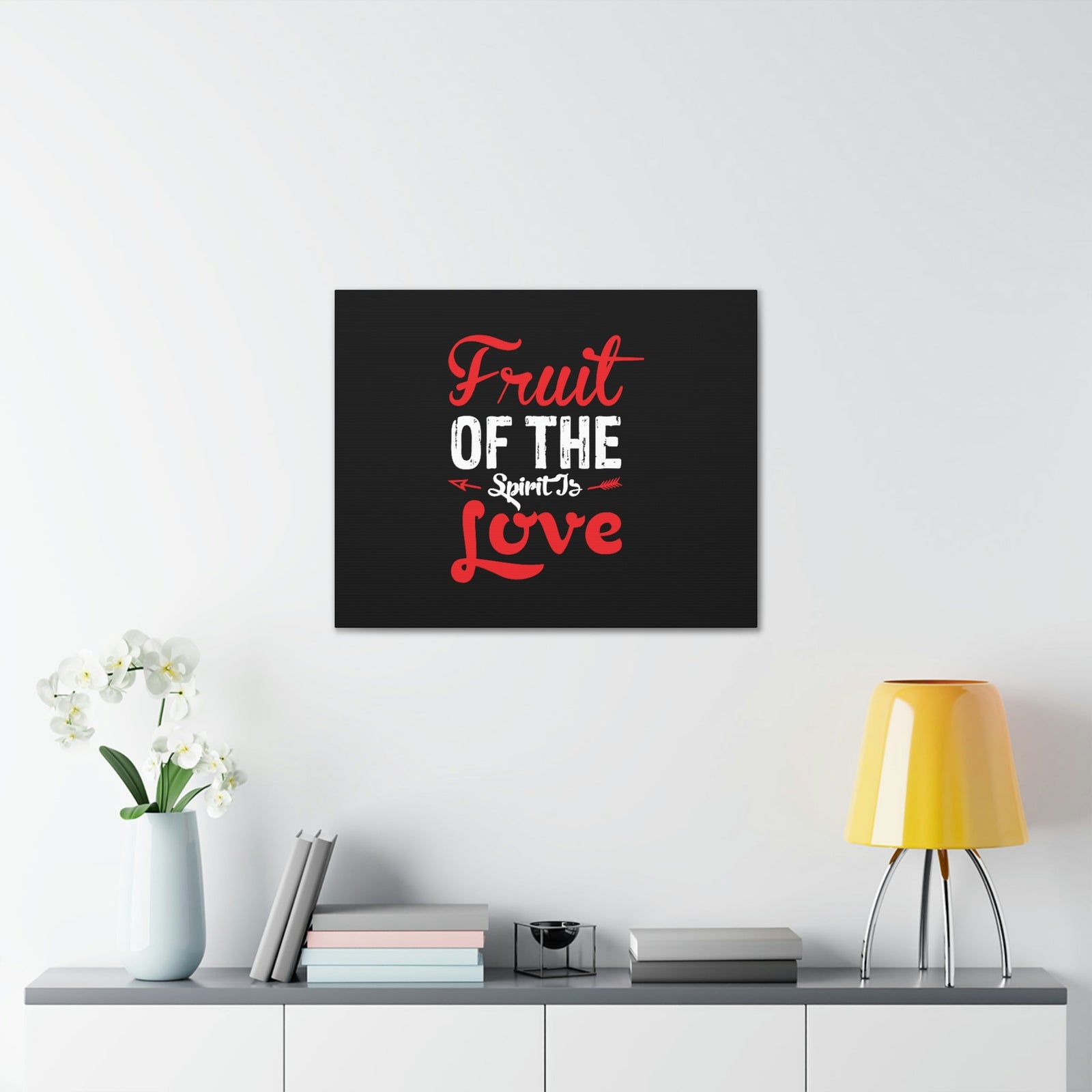 Scripture Walls Spirit Of Love Galatians 5:22 Red Christian Wall Art Bible Verse Print Ready to Hang Unframed-Express Your Love Gifts