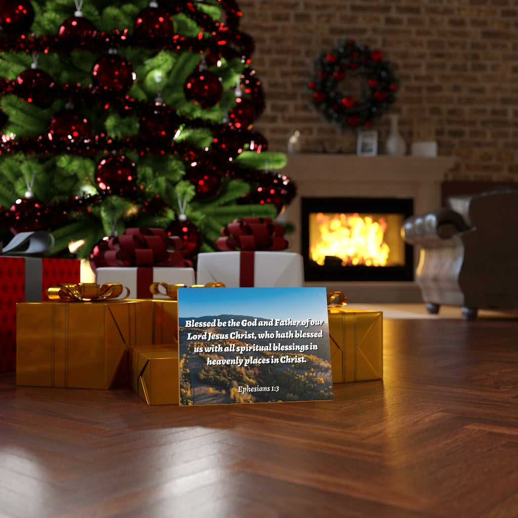 Scripture Walls Spiritual Blessings Ephesians 1:3 Bible Verse Canvas Christian Wall Art Ready to Hang Unframed-Express Your Love Gifts