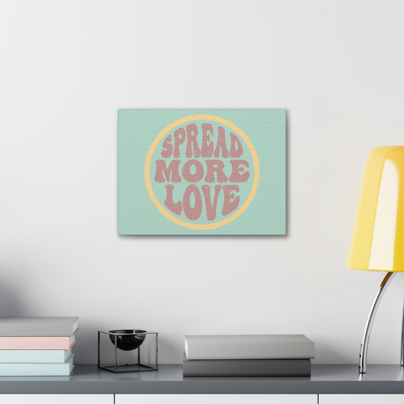 Scripture Walls Spread More Love 1 John 4:7-8 Green Circle Christian Wall Art Bible Verse Print Ready to Hang Unframed-Express Your Love Gifts