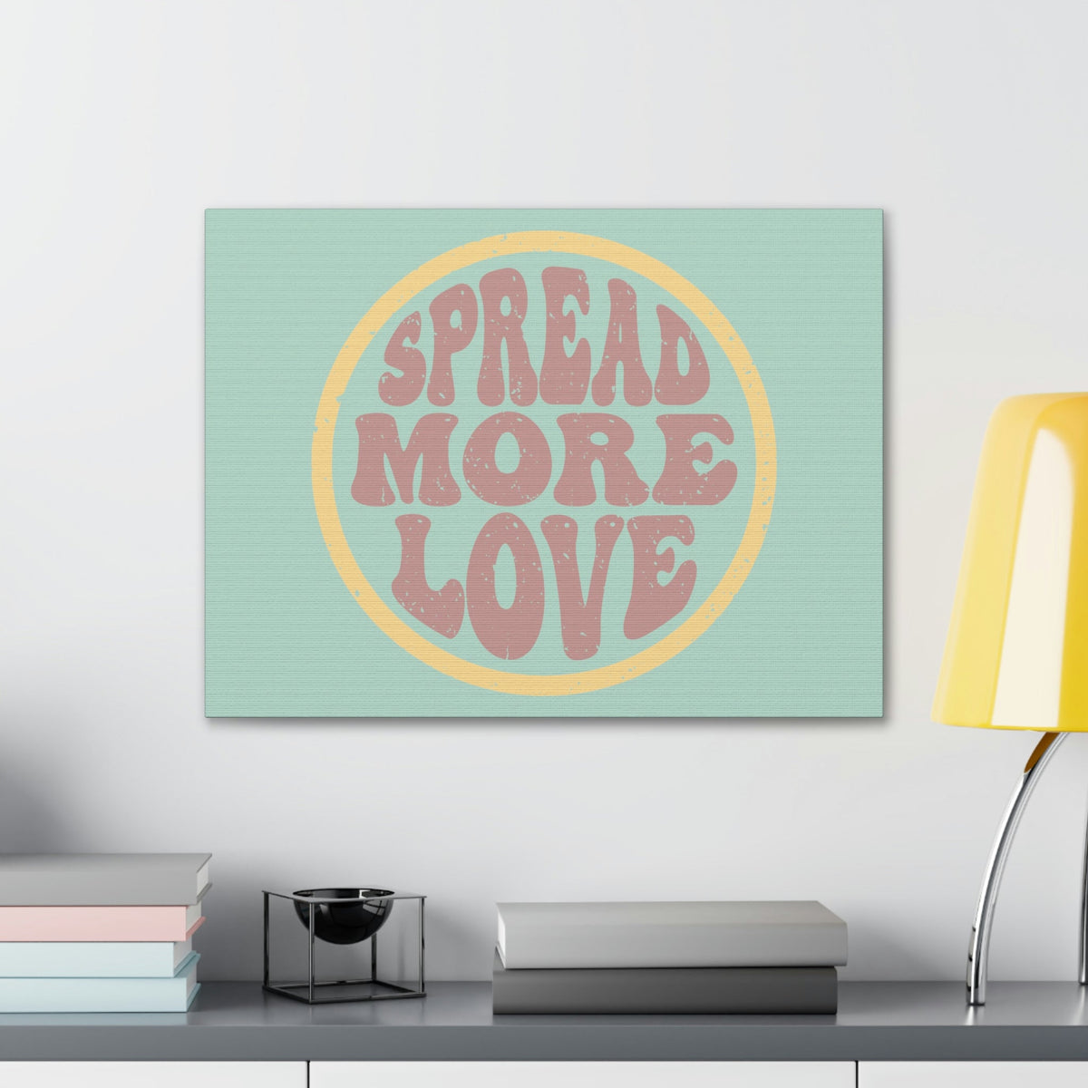Scripture Walls Spread More Love 1 John 4:7-8 Green Circle Christian Wall Art Bible Verse Print Ready to Hang Unframed-Express Your Love Gifts