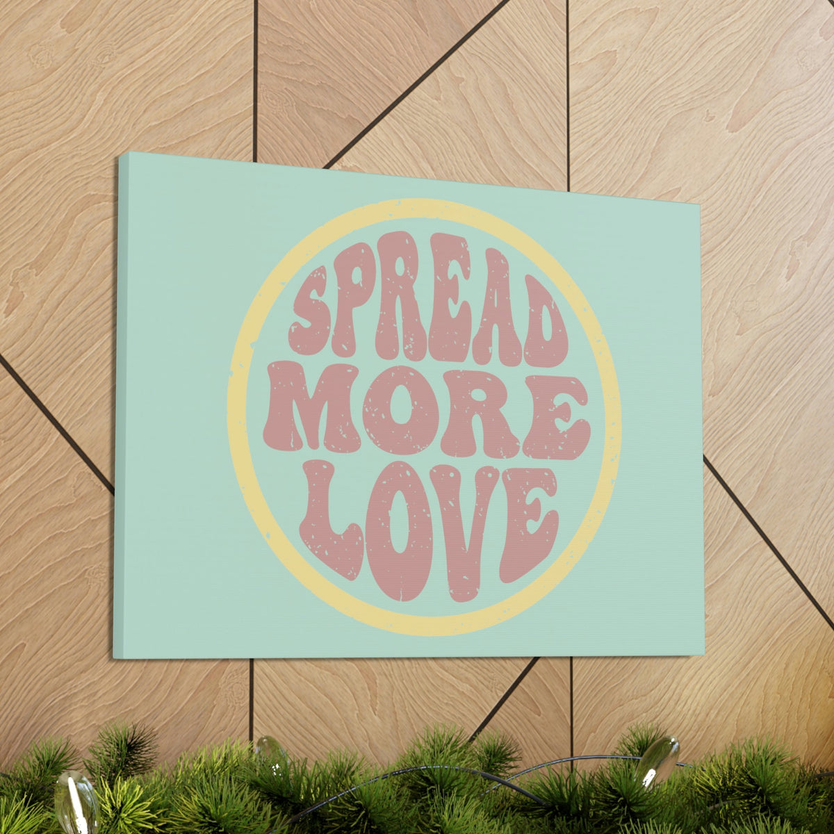 Scripture Walls Spread More Love 1 John 4:7-8 Green Circle Christian Wall Art Bible Verse Print Ready to Hang Unframed-Express Your Love Gifts