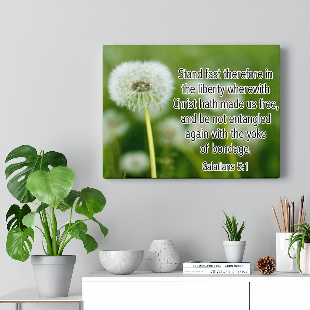 Scripture Walls Stand Fast Galatians 5:1 Bible Verse Canvas Christian Wall Art Ready to Hang Unframed-Express Your Love Gifts