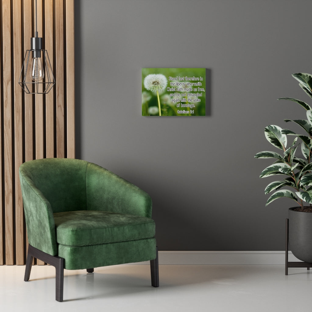 Scripture Walls Stand Fast Galatians 5:1 Bible Verse Canvas Christian Wall Art Ready to Hang Unframed-Express Your Love Gifts