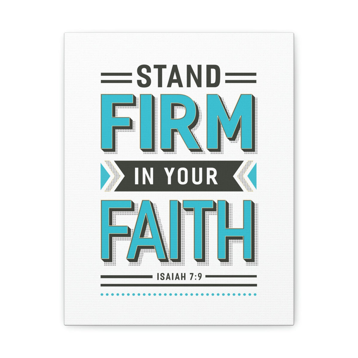 Scripture Walls Stand Firm In Your Faith 1 Corinthians 16:13 Blue Christian Wall Art Bible Verse Print Ready to Hang Unframed-Express Your Love Gifts