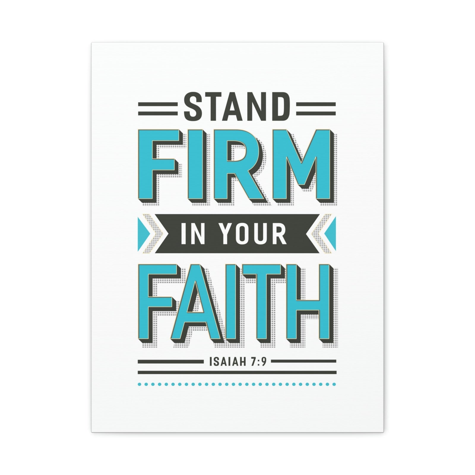 Scripture Walls Stand Firm In Your Faith 1 Corinthians 16:13 Blue Christian Wall Art Bible Verse Print Ready to Hang Unframed-Express Your Love Gifts