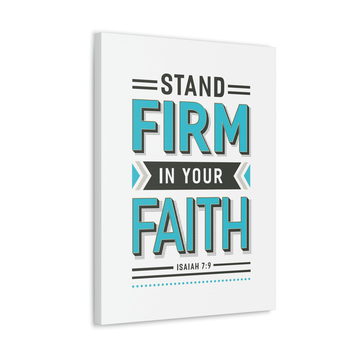 Scripture Walls Stand Firm In Your Faith 1 Corinthians 16:13 Blue Christian Wall Art Bible Verse Print Ready to Hang Unframed-Express Your Love Gifts