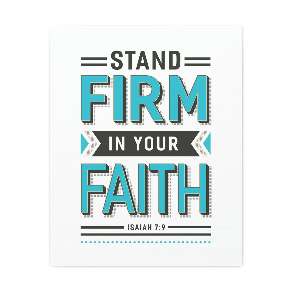 Scripture Walls Stand Firm In Your Faith 1 Corinthians 16:13 Blue Christian Wall Art Bible Verse Print Ready to Hang Unframed-Express Your Love Gifts