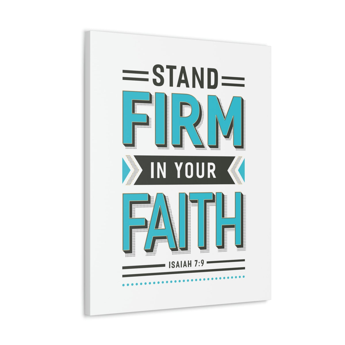 Scripture Walls Stand Firm In Your Faith 1 Corinthians 16:13 Blue Christian Wall Art Bible Verse Print Ready to Hang Unframed-Express Your Love Gifts