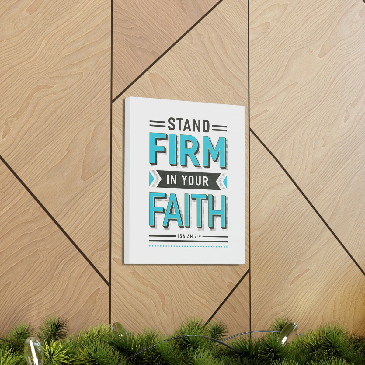 Scripture Walls Stand Firm In Your Faith 1 Corinthians 16:13 Blue Christian Wall Art Bible Verse Print Ready to Hang Unframed-Express Your Love Gifts
