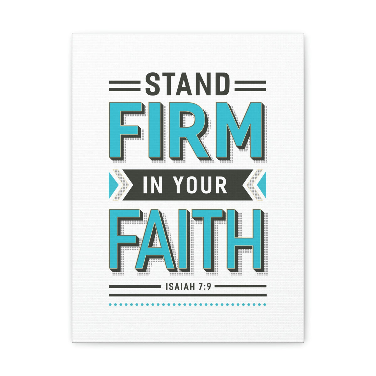 Scripture Walls Stand Firm In Your Faith 1 Corinthians 16:13 Blue Christian Wall Art Bible Verse Print Ready to Hang Unframed-Express Your Love Gifts