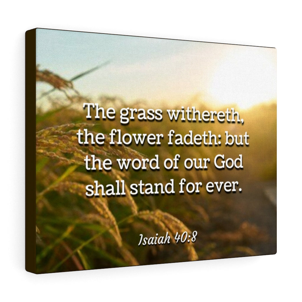 Scripture Walls Stand For Ever Isaiah 40:8 Bible Verse Canvas Christian Wall Art Ready to Hang Unframed-Express Your Love Gifts