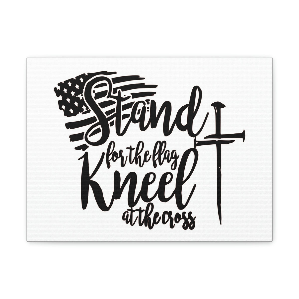 Scripture Walls Stand For The Flag, Kneel At The Cross Galatians 2:20 Christian Wall Art Print Ready to Hang Unframed-Express Your Love Gifts