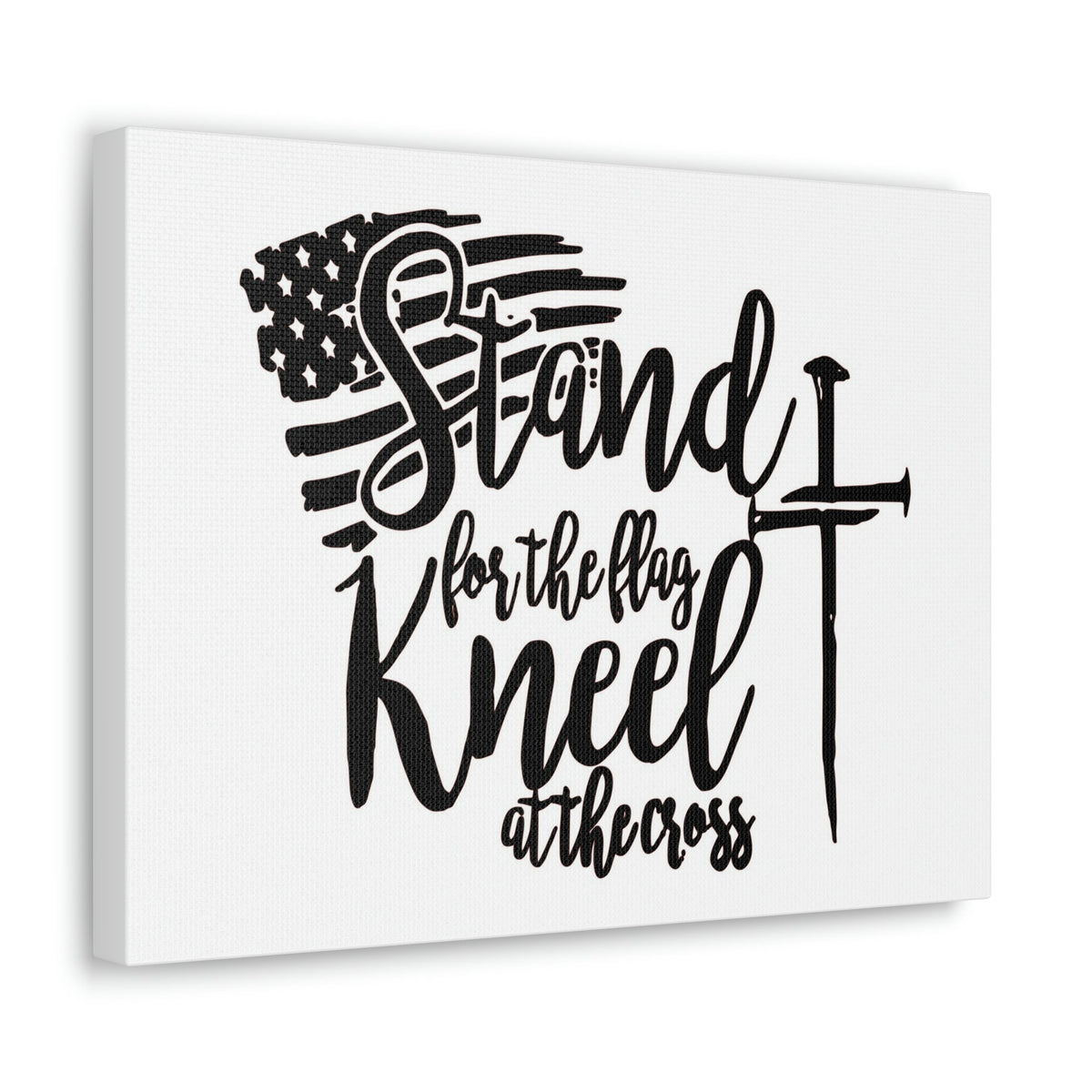 Scripture Walls Stand For The Flag, Kneel At The Cross Galatians 2:20 Christian Wall Art Print Ready to Hang Unframed-Express Your Love Gifts