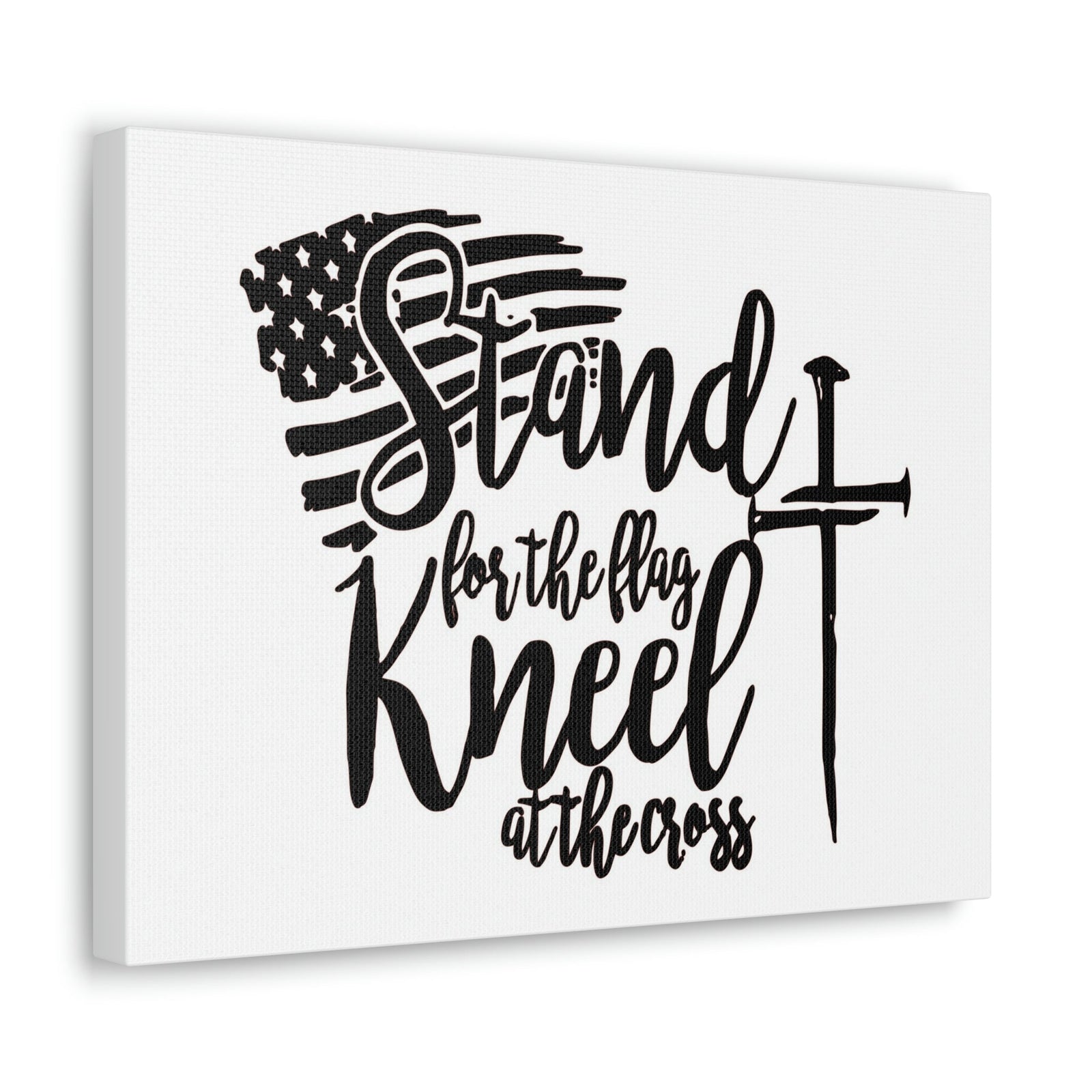 Scripture Walls Stand For The Flag, Kneel At The Cross Galatians 2:20 Christian Wall Art Print Ready to Hang Unframed-Express Your Love Gifts