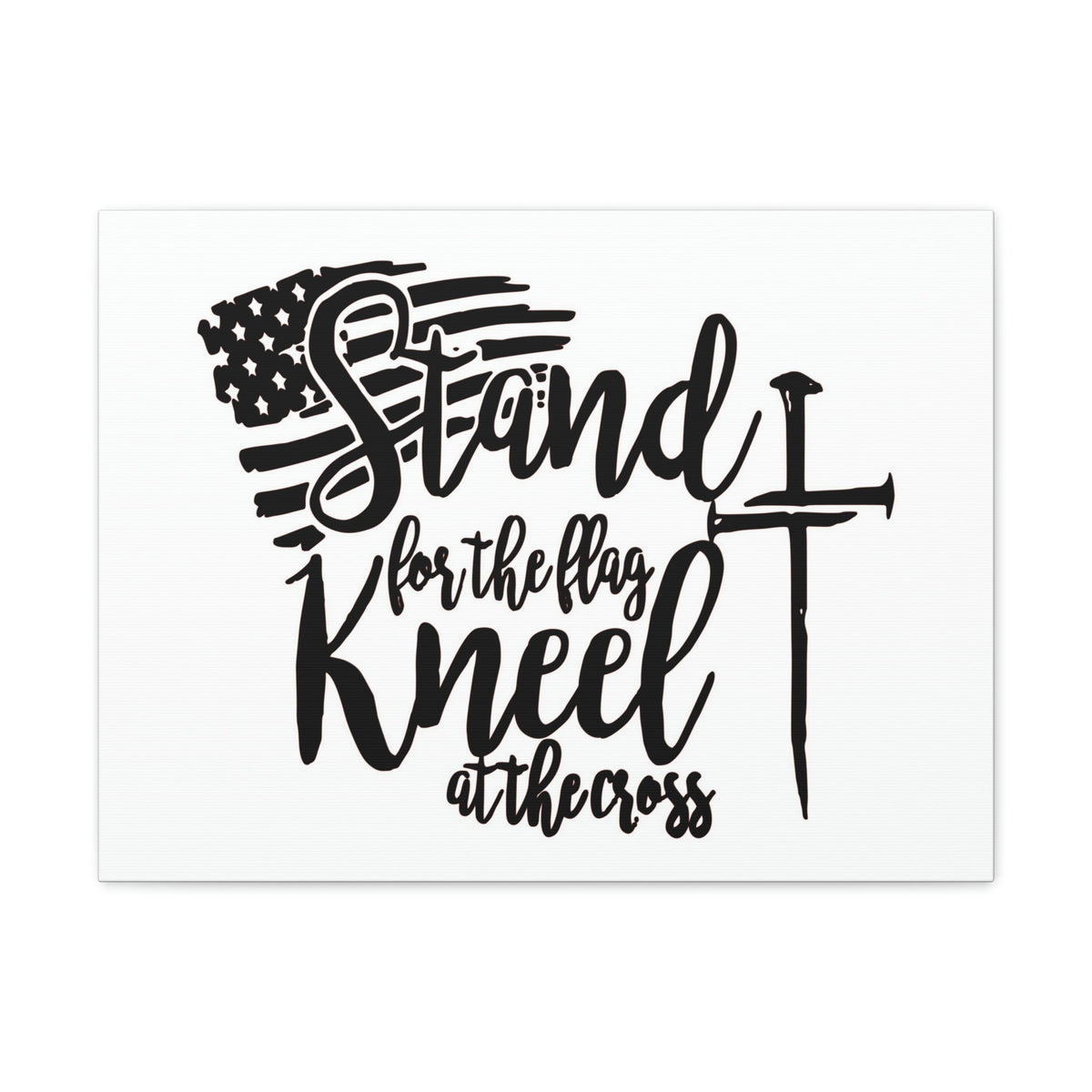 Scripture Walls Stand For The Flag, Kneel At The Cross Galatians 2:20 Christian Wall Art Print Ready to Hang Unframed-Express Your Love Gifts