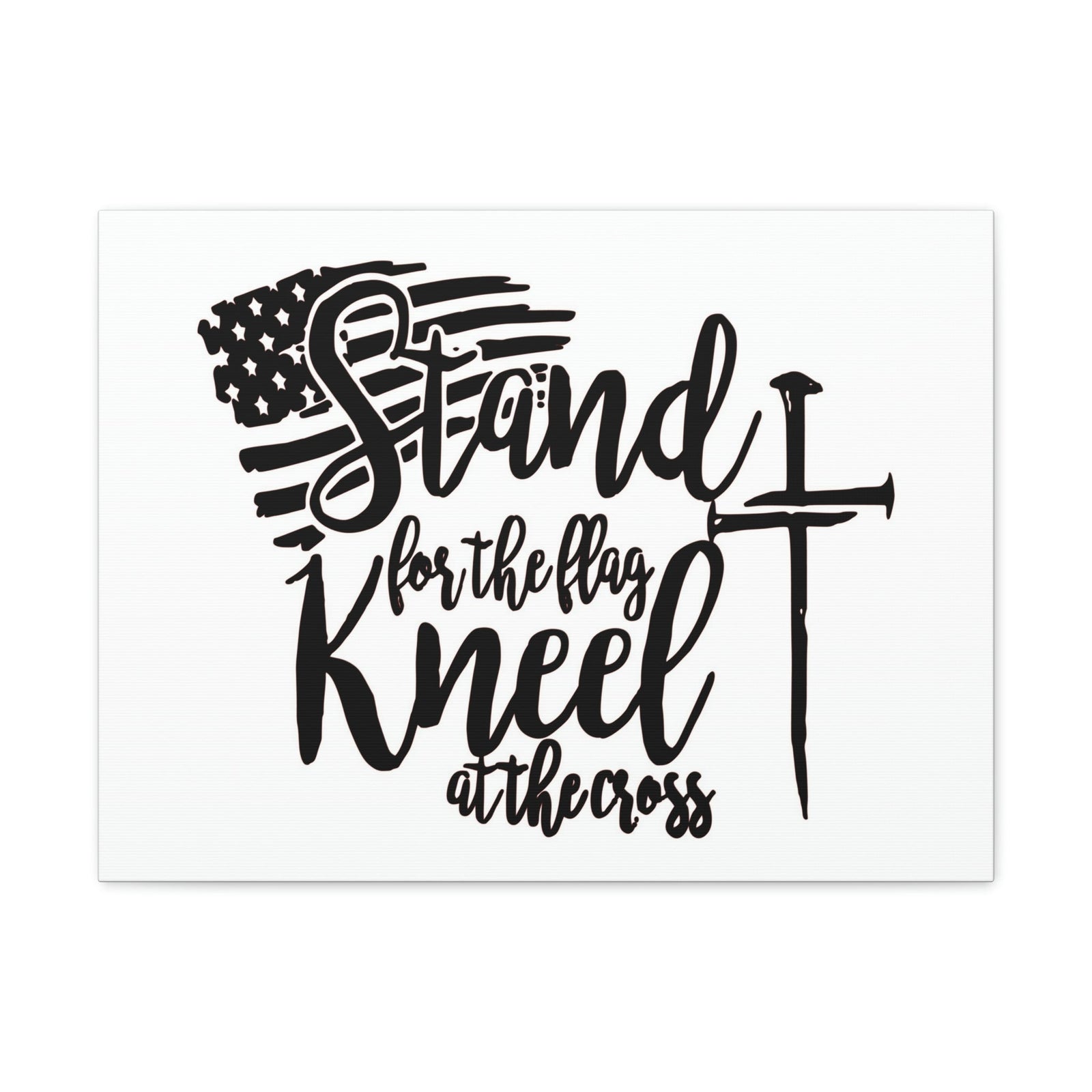 Scripture Walls Stand For The Flag, Kneel At The Cross Galatians 2:20 Christian Wall Art Print Ready to Hang Unframed-Express Your Love Gifts
