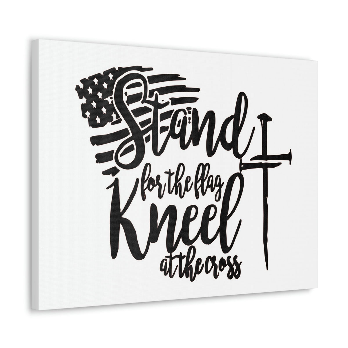 Scripture Walls Stand For The Flag, Kneel At The Cross Galatians 2:20 Christian Wall Art Print Ready to Hang Unframed-Express Your Love Gifts
