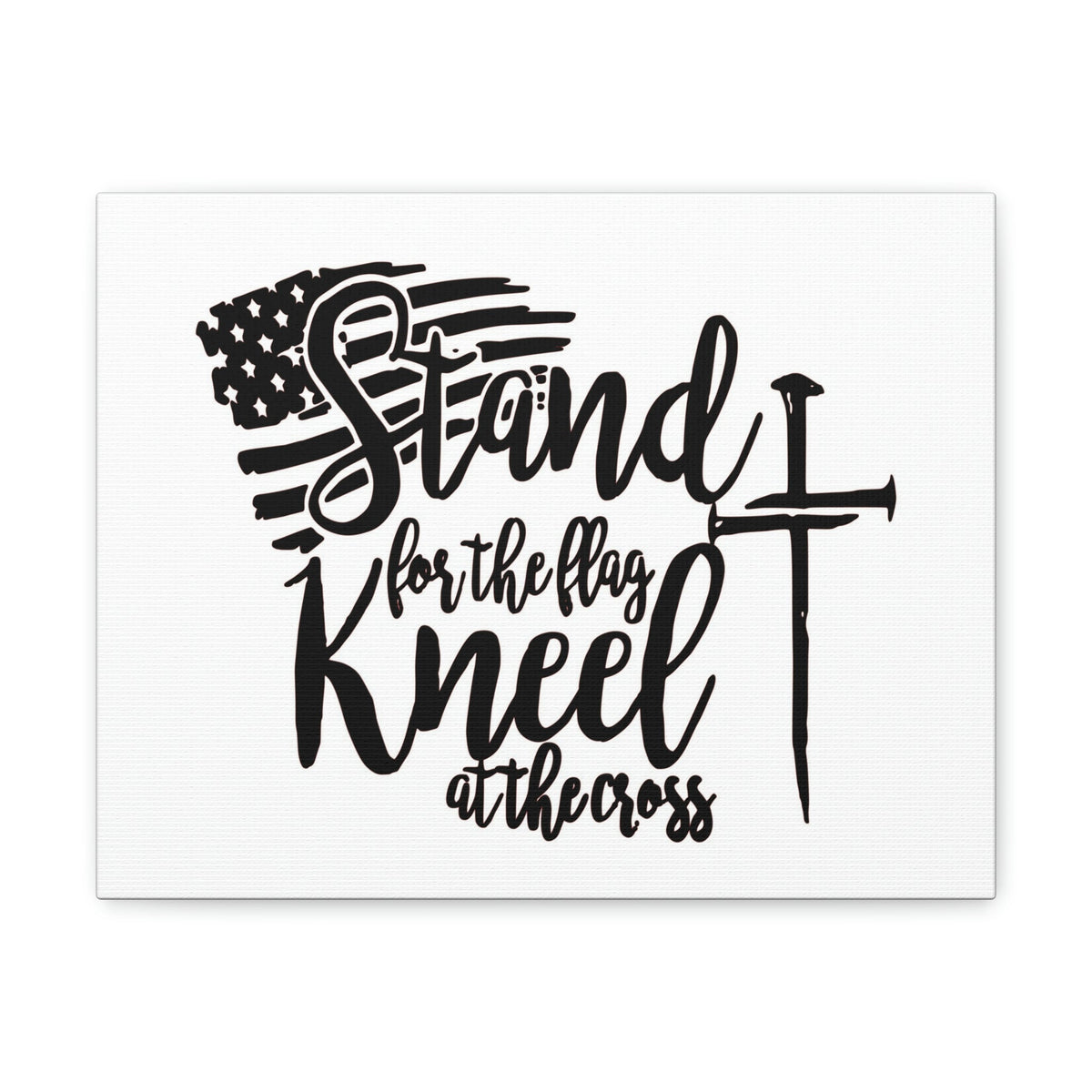 Scripture Walls Stand For The Flag, Kneel At The Cross Galatians 2:20 Christian Wall Art Print Ready to Hang Unframed-Express Your Love Gifts