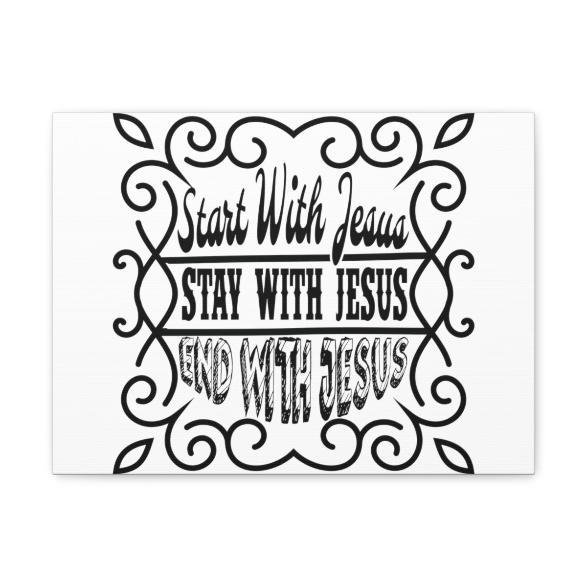 Scripture Walls Start With Jesus 2 Corinthians 5:17 Christian Wall Art Print Ready to Hang Unframed-Express Your Love Gifts