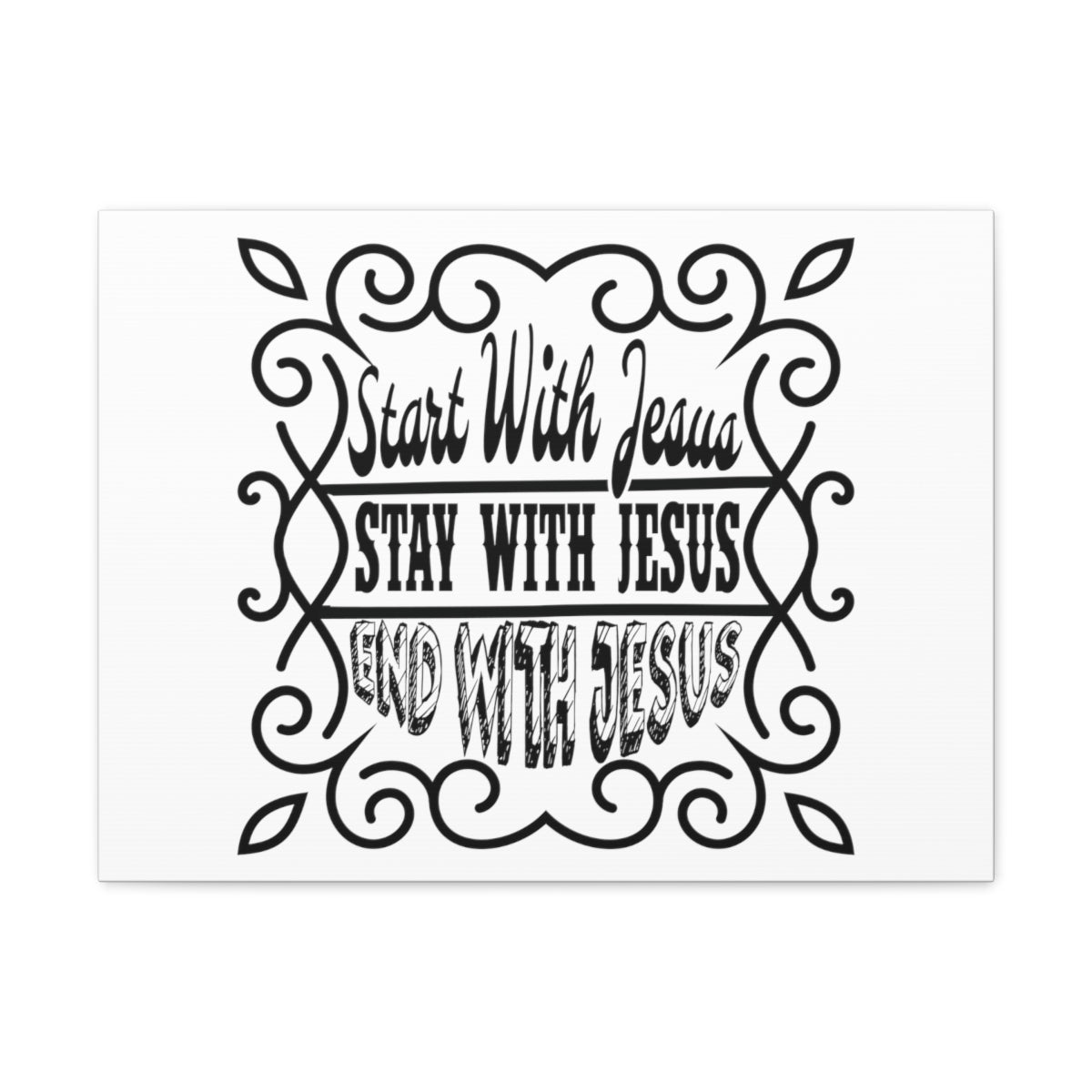 Scripture Walls Start With Jesus 2 Corinthians 5:17 Christian Wall Art Print Ready to Hang Unframed-Express Your Love Gifts