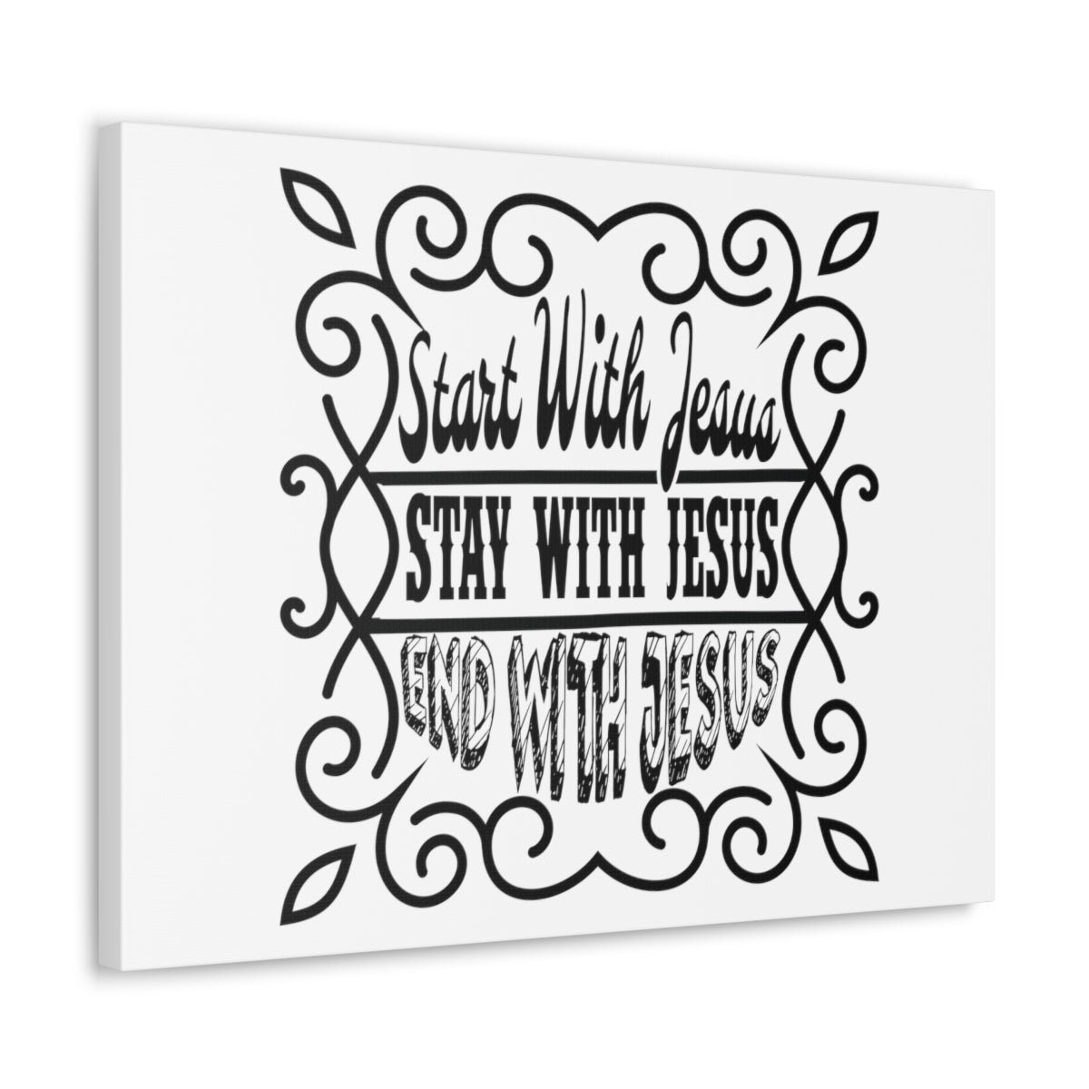 Scripture Walls Start With Jesus 2 Corinthians 5:17 Christian Wall Art Print Ready to Hang Unframed-Express Your Love Gifts