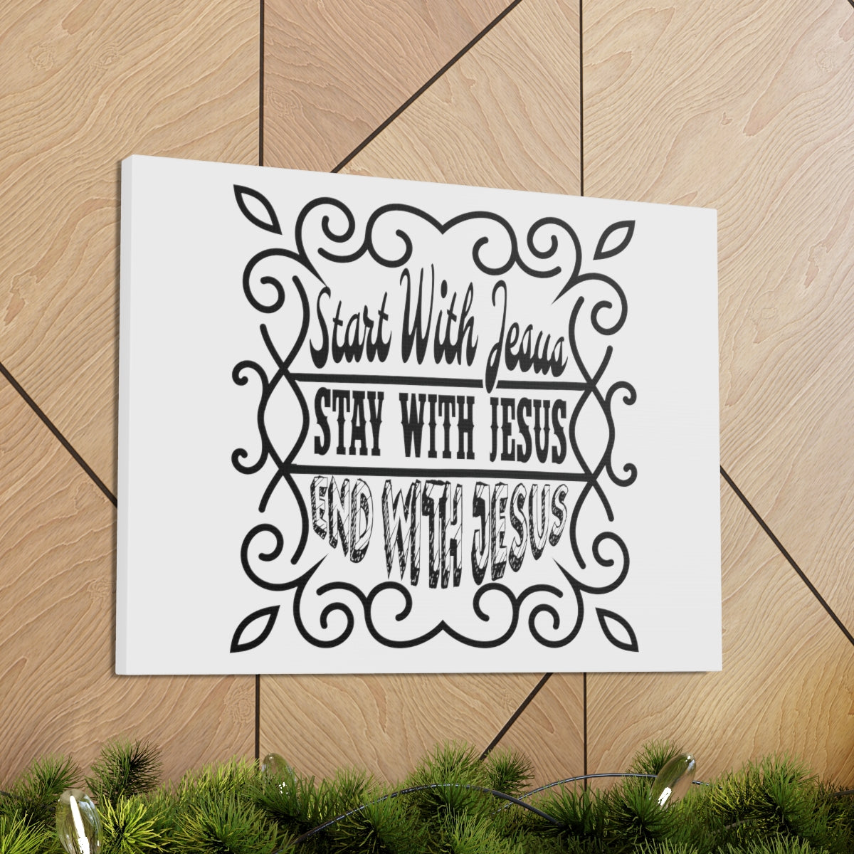 Scripture Walls Start With Jesus 2 Corinthians 5:17 Christian Wall Art Print Ready to Hang Unframed-Express Your Love Gifts