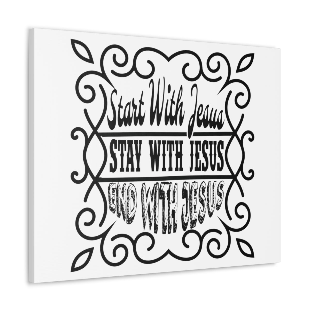 Scripture Walls Start With Jesus 2 Corinthians 5:17 Christian Wall Art Print Ready to Hang Unframed-Express Your Love Gifts