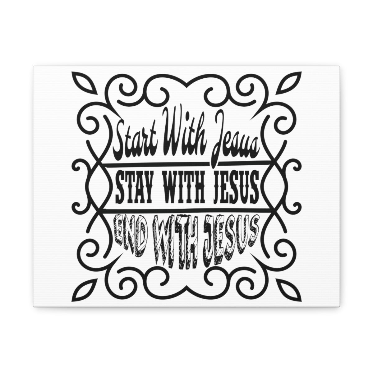 Scripture Walls Start With Jesus 2 Corinthians 5:17 Christian Wall Art Print Ready to Hang Unframed-Express Your Love Gifts
