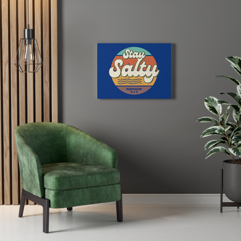 Scripture Walls Stay Salty Matthew 5:13 Bible Verse Canvas Christian Wall Art Ready to Hang Unframed-Express Your Love Gifts