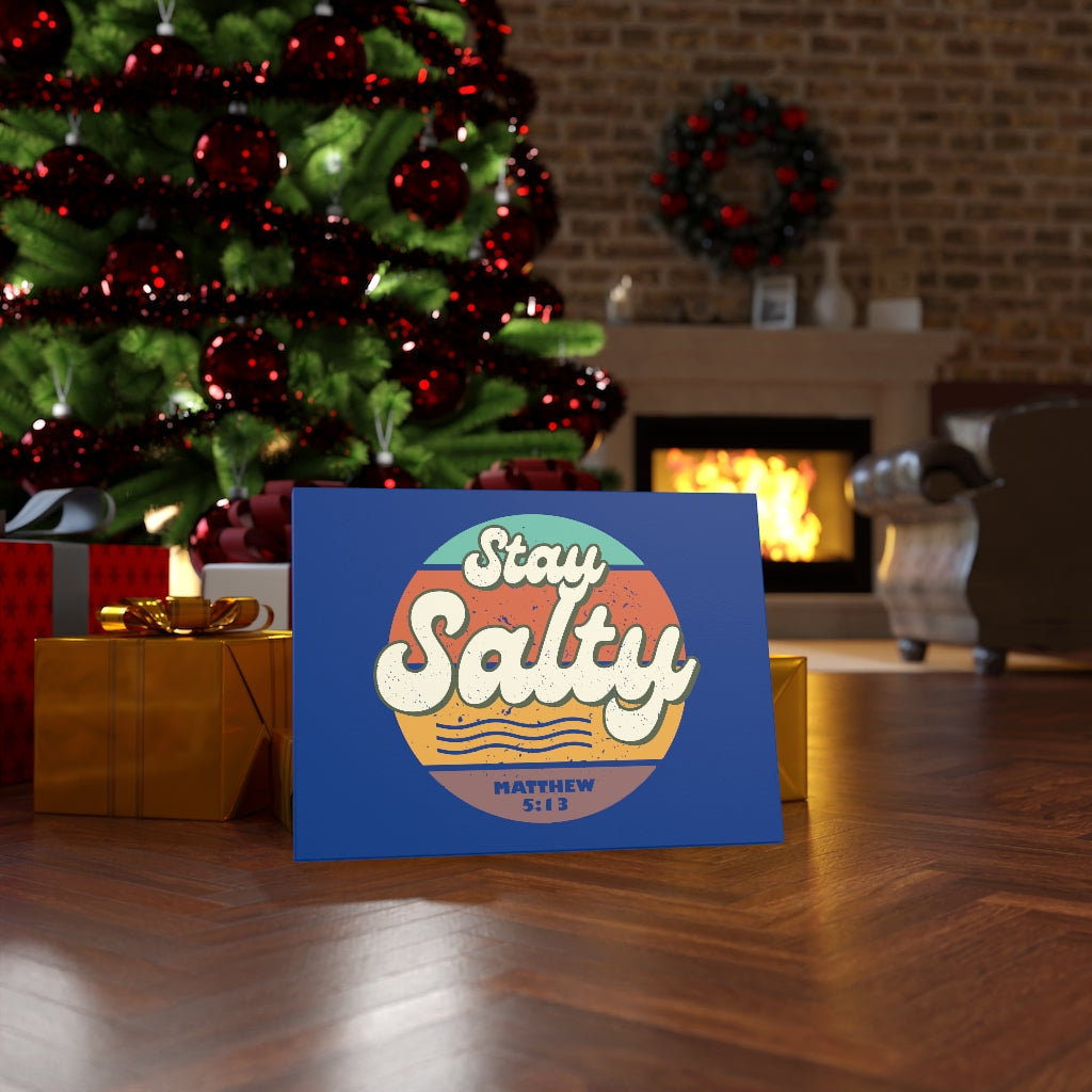 Scripture Walls Stay Salty Matthew 5:13 Bible Verse Canvas Christian Wall Art Ready to Hang Unframed-Express Your Love Gifts