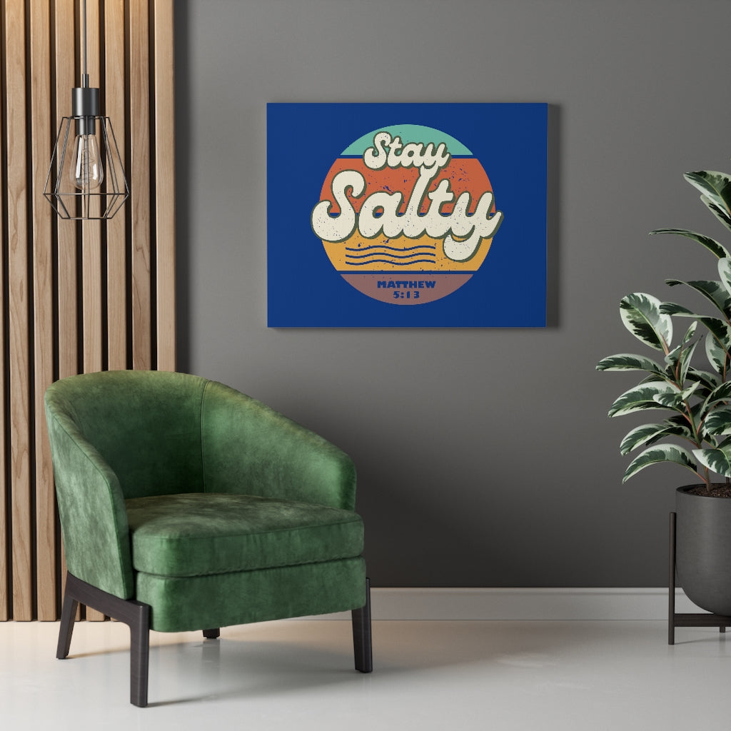 Scripture Walls Stay Salty Matthew 5:13 Bible Verse Canvas Christian Wall Art Ready to Hang Unframed-Express Your Love Gifts