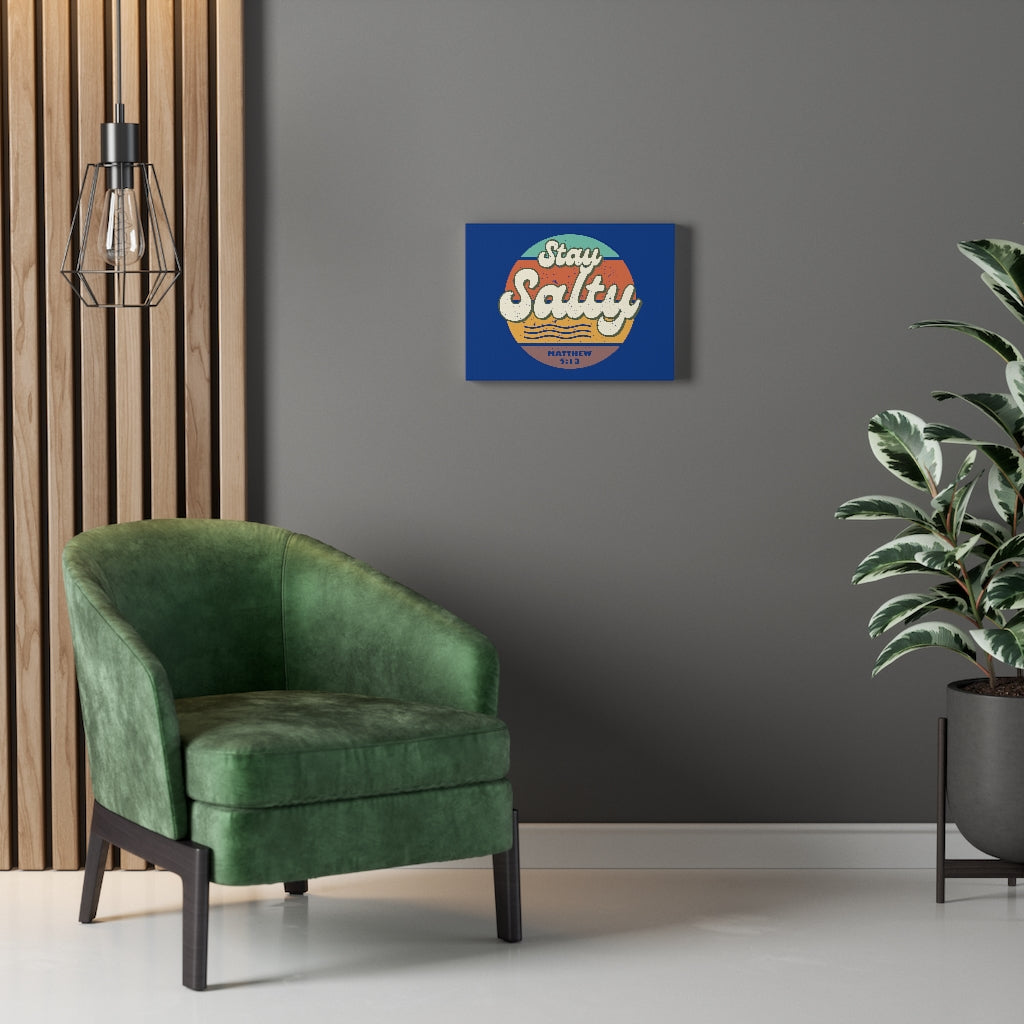 Scripture Walls Stay Salty Matthew 5:13 Bible Verse Canvas Christian Wall Art Ready to Hang Unframed-Express Your Love Gifts