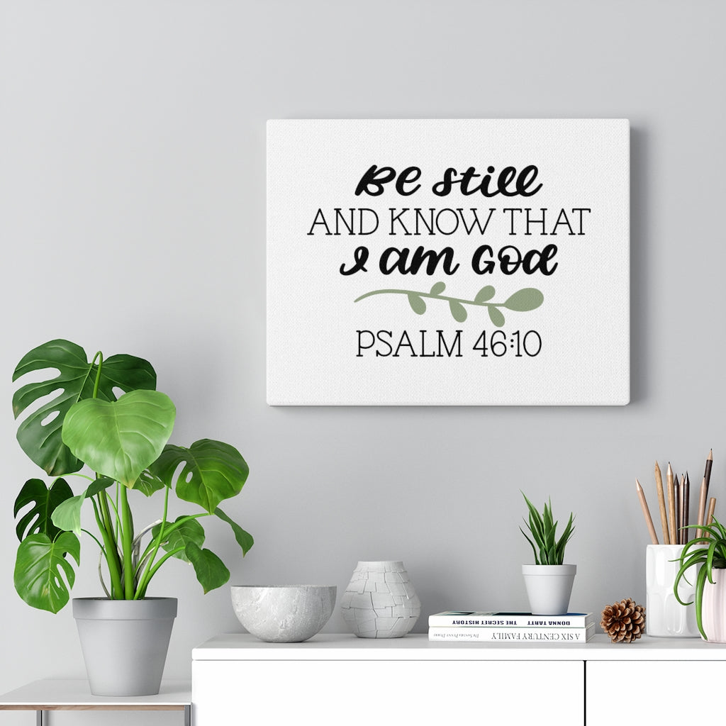 Scripture Walls Still Psalm 46:10 Bible Verse Canvas Christian Wall Art Ready to Hang Unframed-Express Your Love Gifts