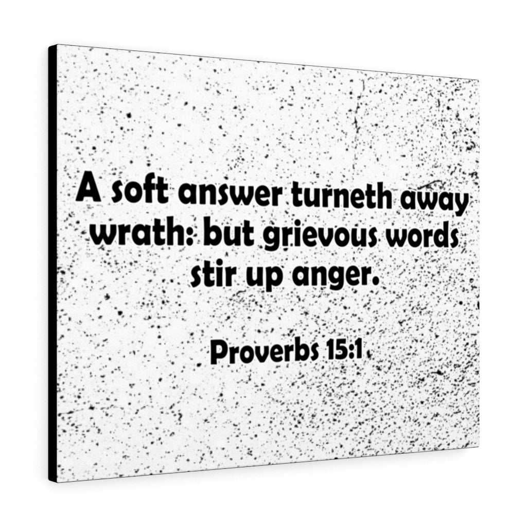 Scripture Walls Stir Up Anger Proverbs 15:1 Bible Verse Canvas Christian Wall Art Ready to Hang Unframed-Express Your Love Gifts