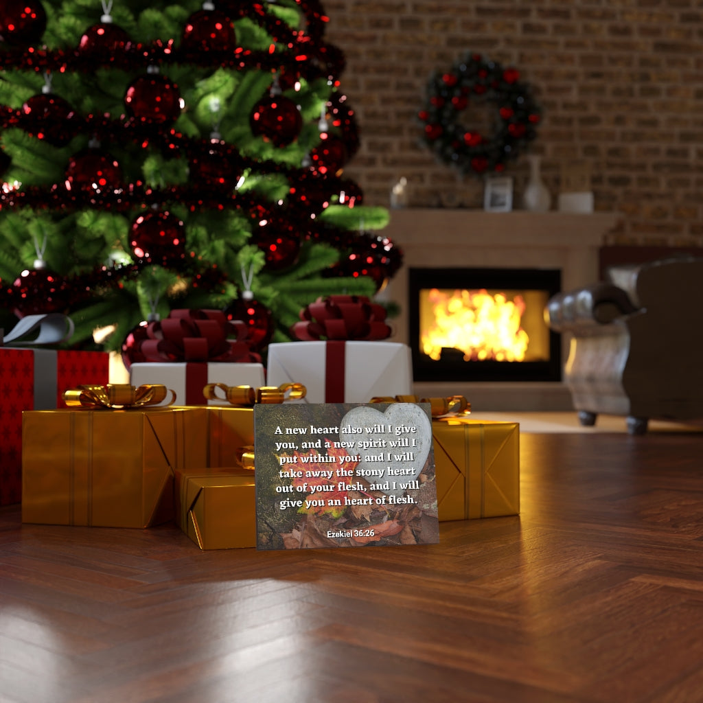 Scripture Walls Stony Heart Ezekiel 36:26 Bible Verse Canvas Christian Wall Art Ready to Hang Unframed-Express Your Love Gifts