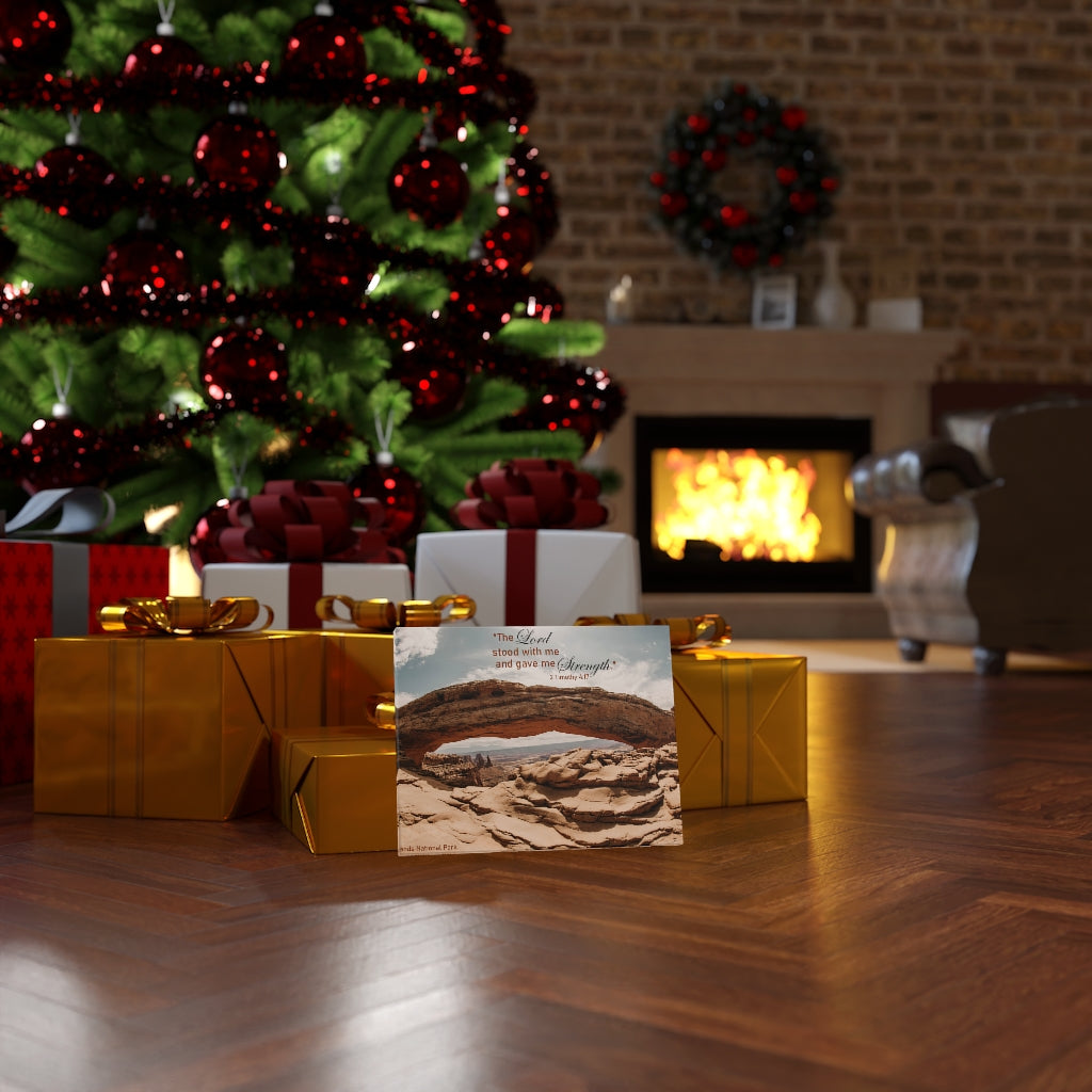 Scripture Walls Stood With Me 2 Timothy 4:17 Bible Verse Canvas Christian Wall Art Ready to Hang Unframed-Express Your Love Gifts