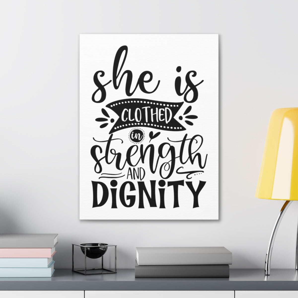 Scripture Walls Strength And Dignity Proverbs 31:25-31 Christian Wall Art Print Ready to Hang Unframed-Express Your Love Gifts