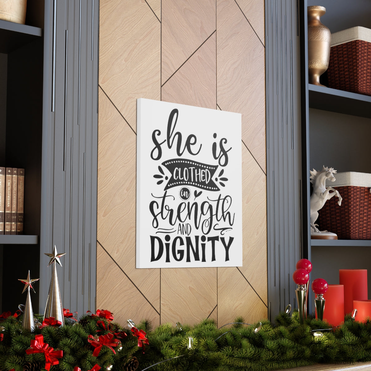 Scripture Walls Strength And Dignity Proverbs 31:25-31 Christian Wall Art Print Ready to Hang Unframed-Express Your Love Gifts