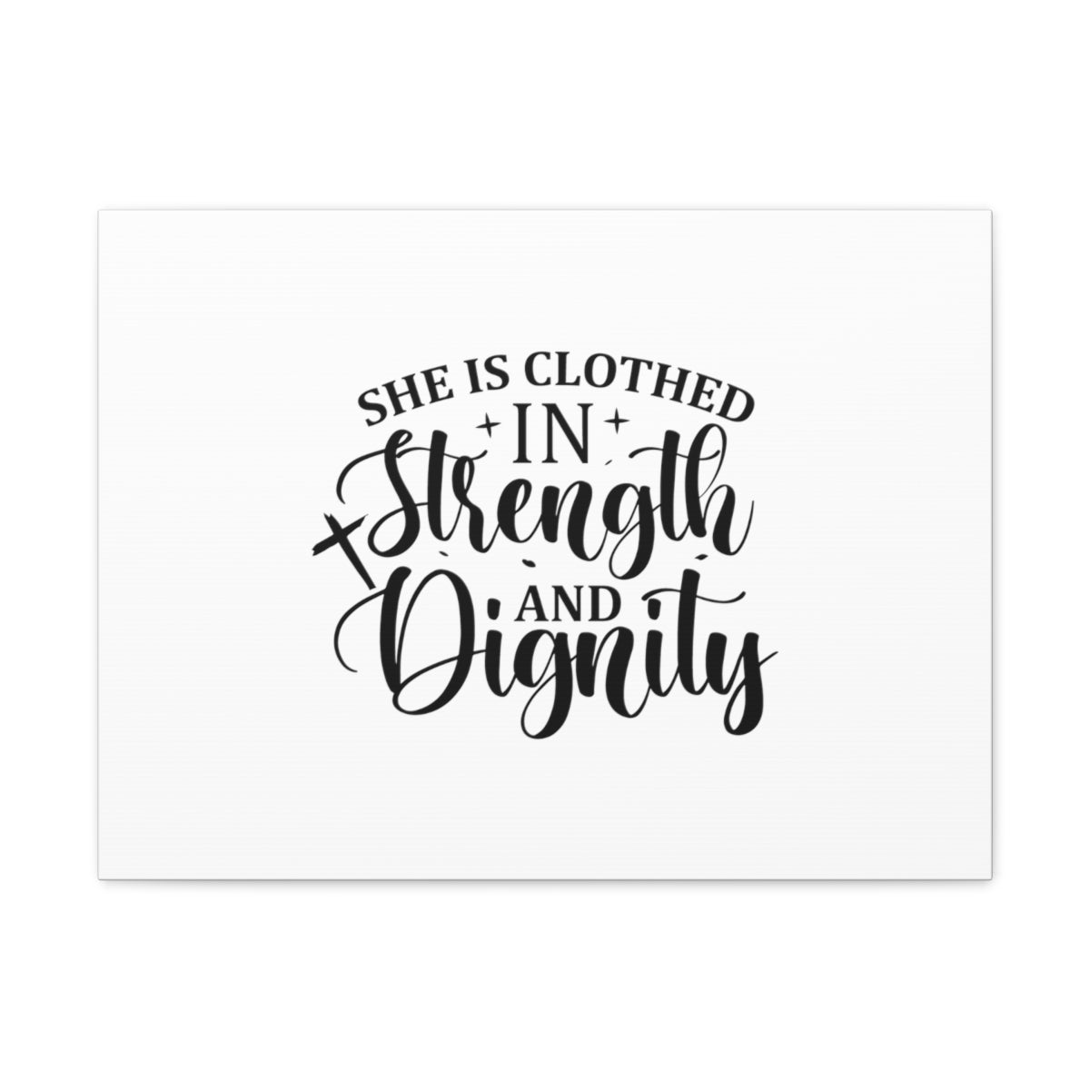 Scripture Walls Strength And Dignity Proverbs 31:25 Plain Christian Wall Art Bible Verse Print Ready to Hang Unframed-Express Your Love Gifts