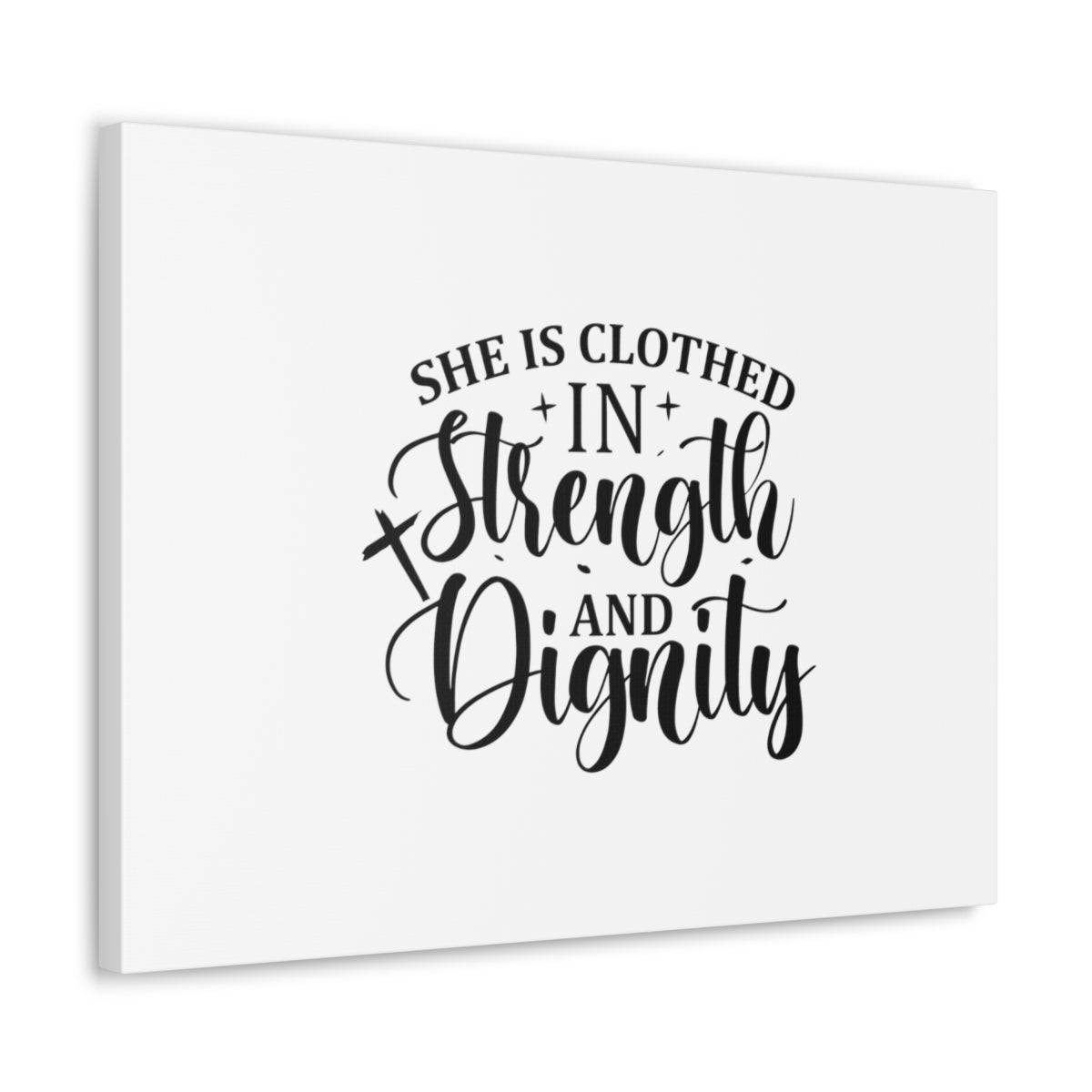 Scripture Walls Strength And Dignity Proverbs 31:25 Plain Christian Wall Art Bible Verse Print Ready to Hang Unframed-Express Your Love Gifts