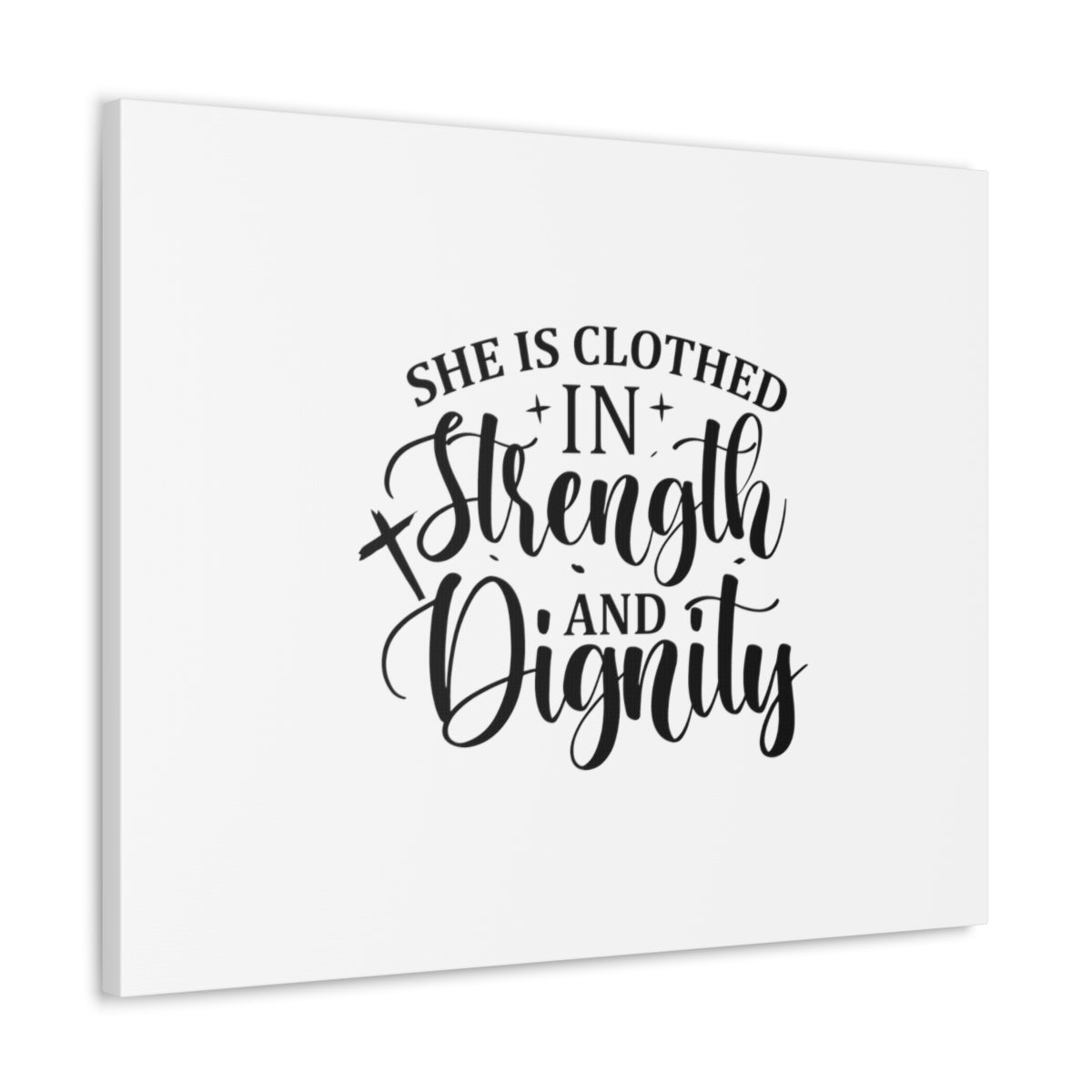 Scripture Walls Strength And Dignity Proverbs 31:25 Plain Christian Wall Art Bible Verse Print Ready to Hang Unframed-Express Your Love Gifts