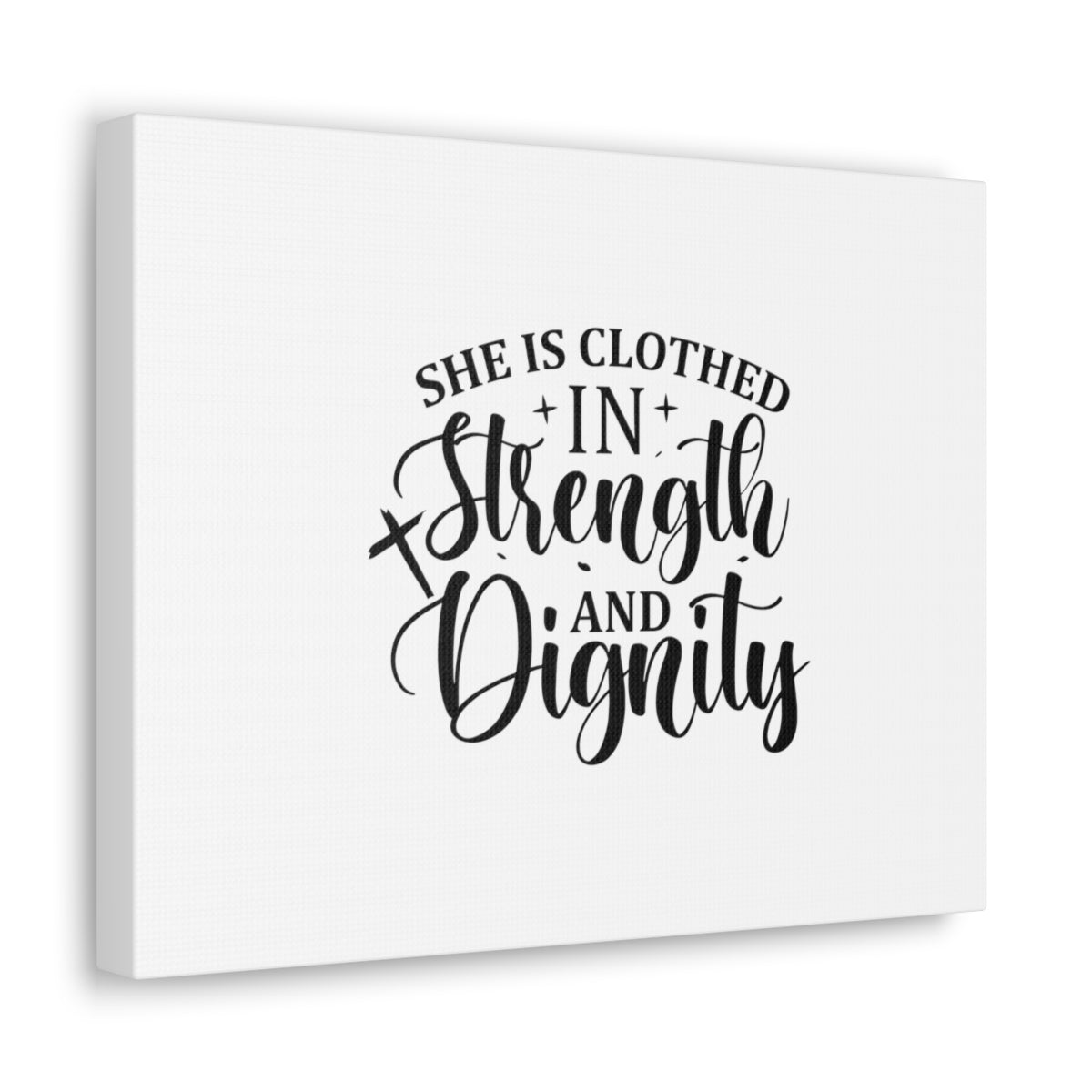 Scripture Walls Strength And Dignity Proverbs 31:25 Plain Christian Wall Art Bible Verse Print Ready to Hang Unframed-Express Your Love Gifts