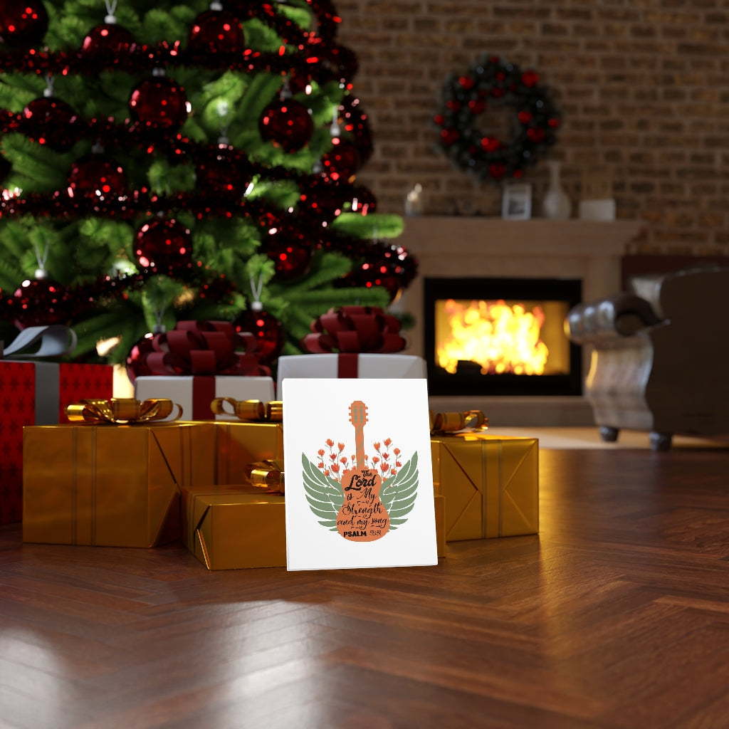 Scripture Walls Strength And My Song Psalm 118:14 Bible Verse Canvas Christian Wall Art Ready to Hang Unframed-Express Your Love Gifts