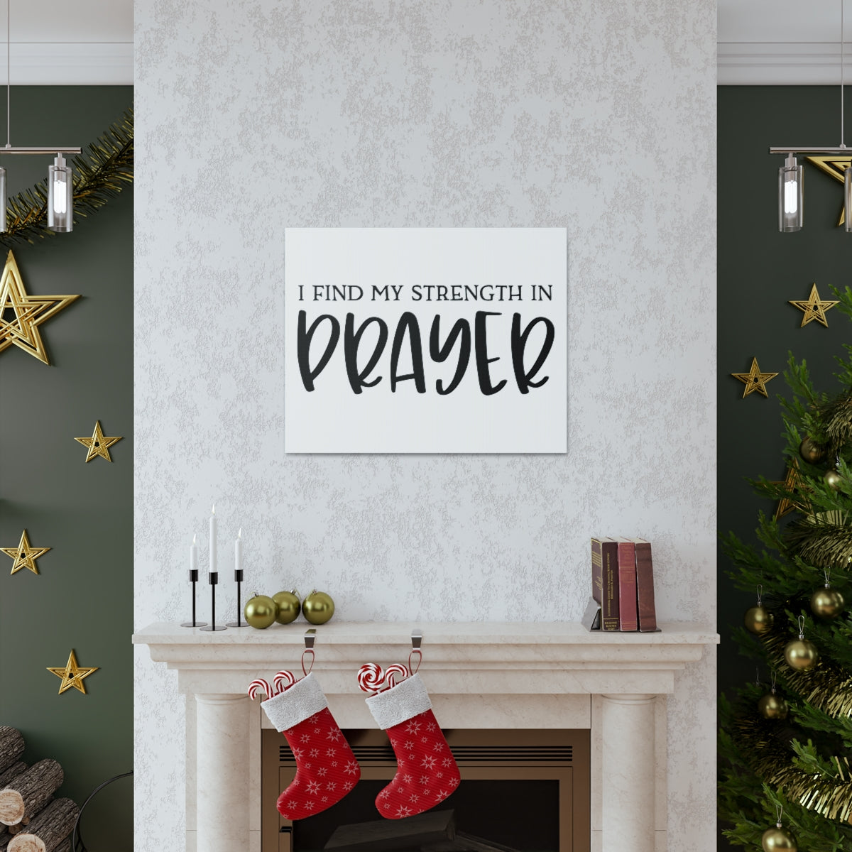 Scripture Walls Strength In Prayer Jeremiah 29:12 Christian Wall Art Print Ready to Hang Unframed-Express Your Love Gifts