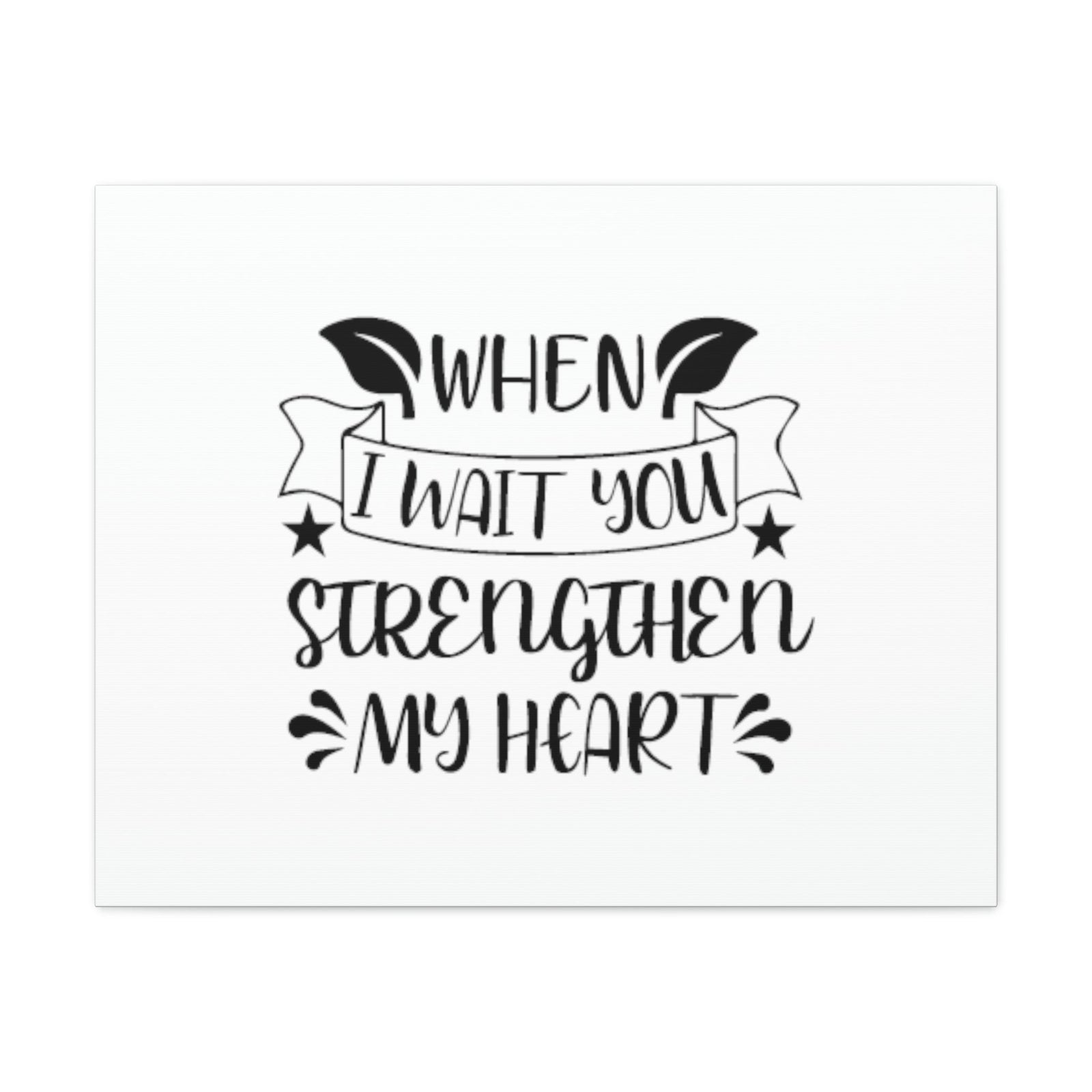 Scripture Walls Strengthen My Heart Psalm 27:14 Leaves Christian Wall Art Bible Verse Print Ready to Hang Unframed-Express Your Love Gifts